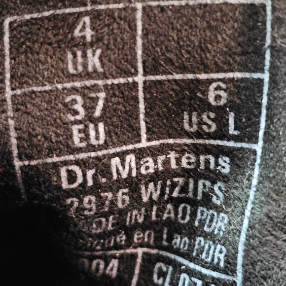 Doc Dr Martens Black Leather Chelsea Boots 2976 w/ Zips Women's Size US 6 - Picture 13 of 13